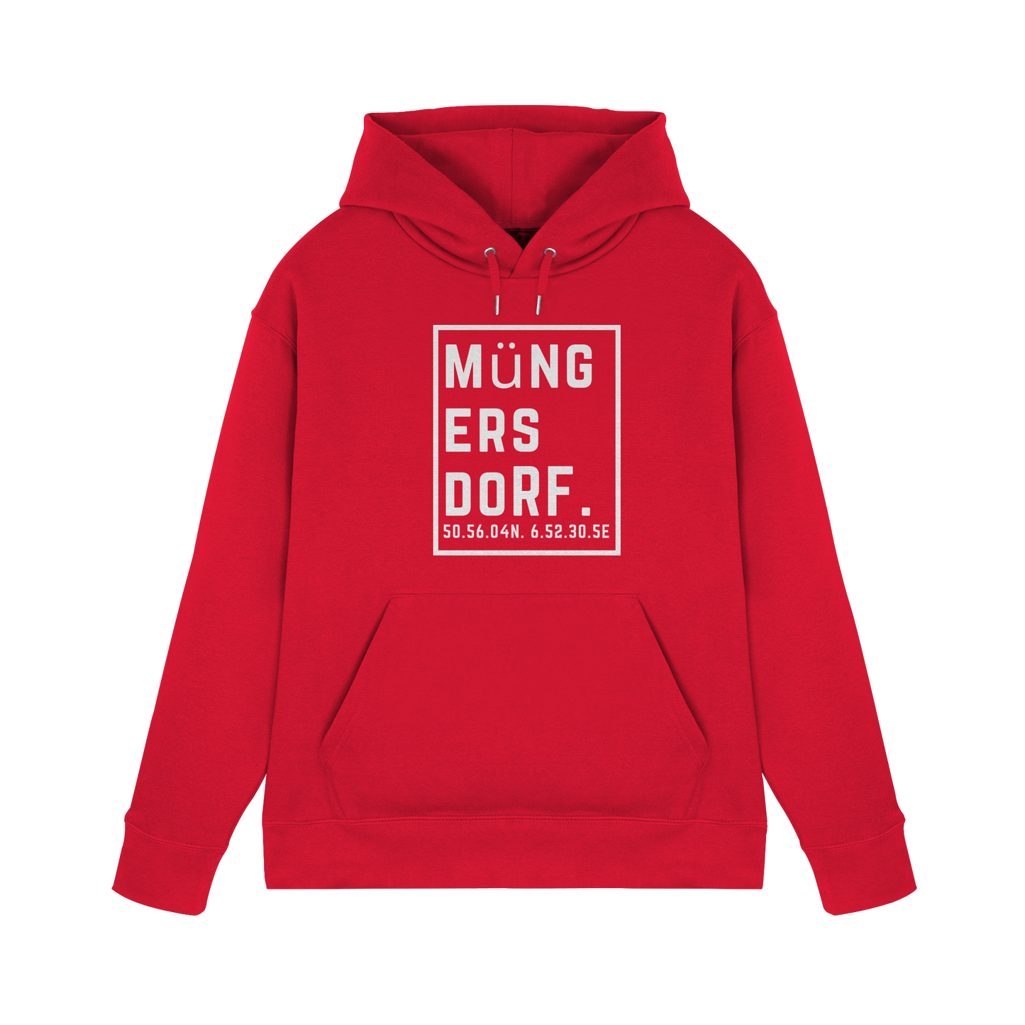 Müngersdorf Koordinaten (großer Druck auf der Brust) - Premium Unisex Hoodie