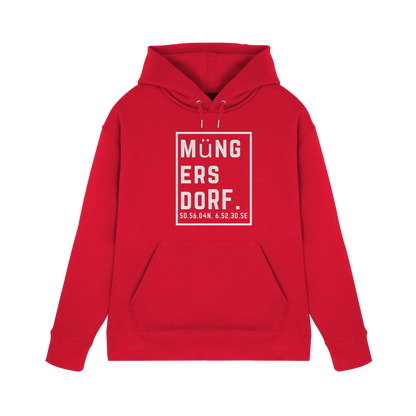Müngersdorf Koordinaten (großer Druck auf der Brust) - Premium Unisex Hoodie