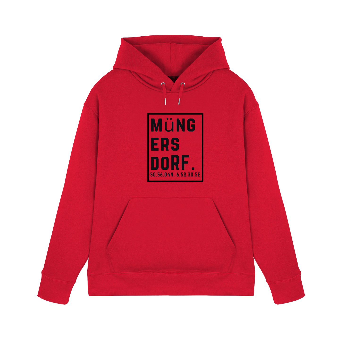 Müngersdorf Koordinaten (großer Druck auf der Brust) - Premium Unisex Hoodie