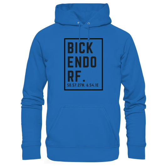 Bickendorf Koordinaten (großer Druck auf der Brust) - Premium Unisex Hoodie