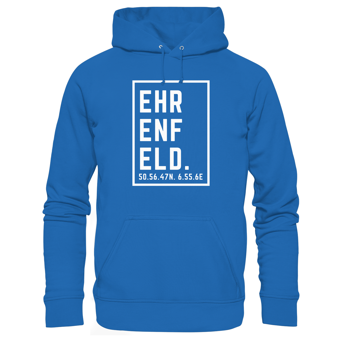Ehrenfeld Koordinaten (großer Druck auf der Brust) - Premium Unisex Hoodie