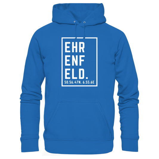 Ehrenfeld Koordinaten (großer Druck auf der Brust) - Premium Unisex Hoodie