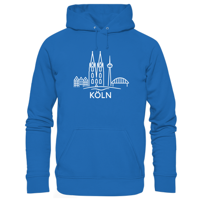 Köln Skyline (großer Druck auf der Brust) - Premium Unisex Hoodie