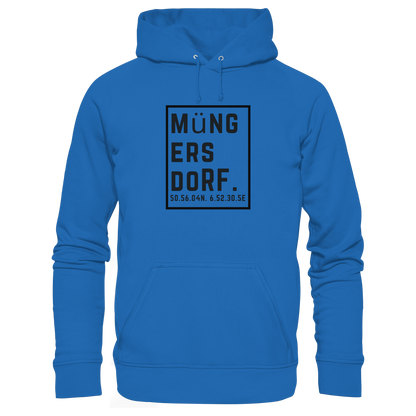 Müngersdorf Koordinaten (großer Druck auf der Brust) - Premium Unisex Hoodie