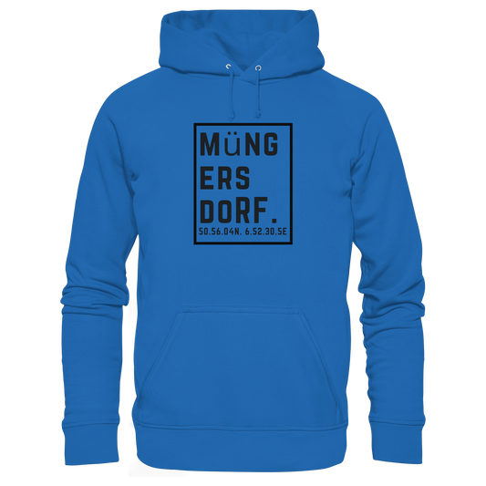Müngersdorf Koordinaten (großer Druck auf der Brust) - Premium Unisex Hoodie