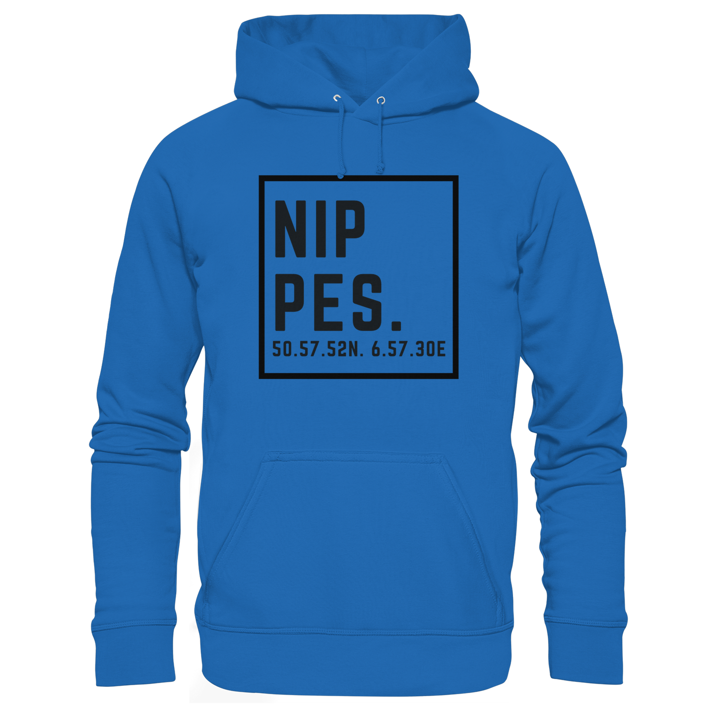 Nippes Koordinaten (großer Druck auf der Brust) - Premium Unisex Hoodie