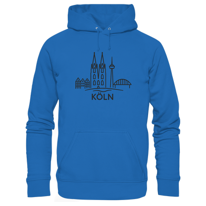 Köln Skyline (großer Druck auf der Brust) - Premium Unisex Hoodie