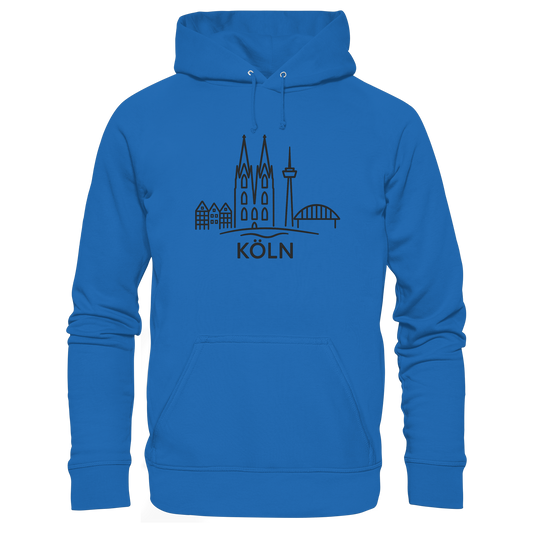 Köln Skyline (großer Druck auf der Brust) - Premium Unisex Hoodie