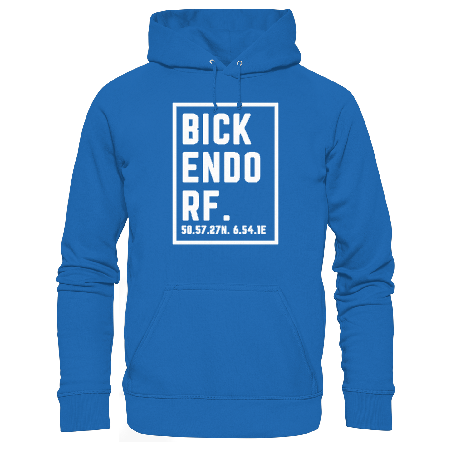 Bickendorf Koordinaten (großer Druck auf der Brust) - Premium Unisex Hoodie