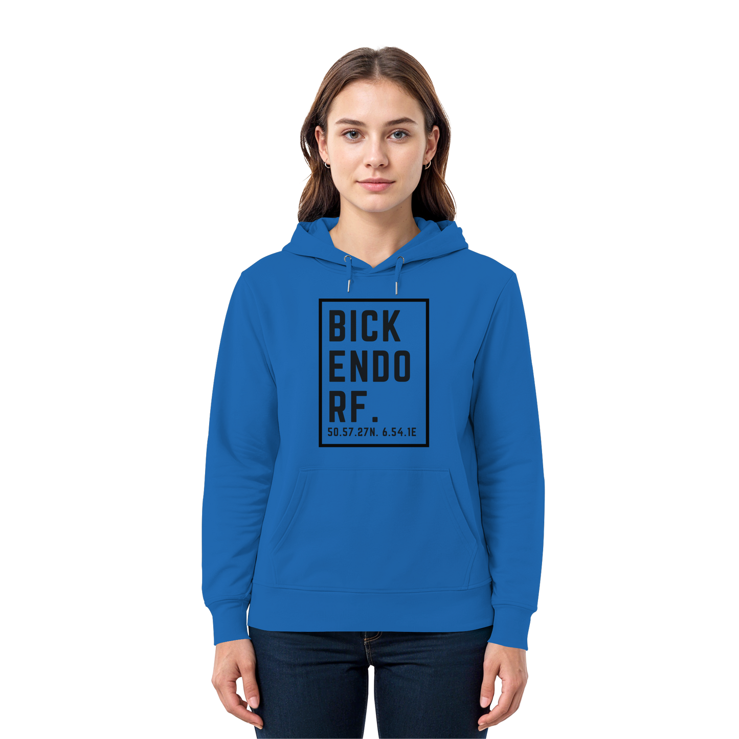 Bickendorf Koordinaten (großer Druck auf der Brust) - Premium Unisex Hoodie