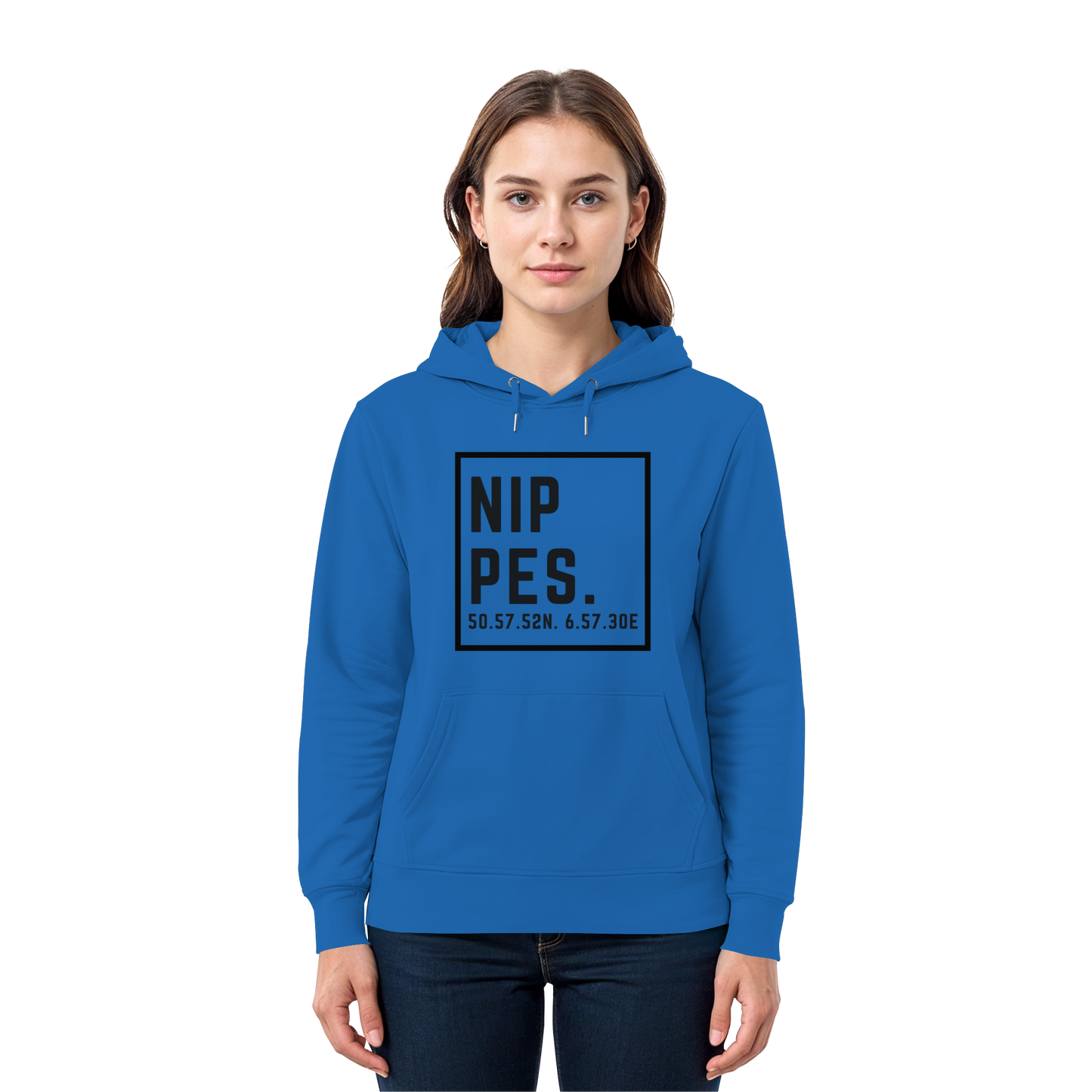 Nippes Koordinaten (großer Druck auf der Brust) - Premium Unisex Hoodie