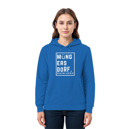 Müngersdorf Koordinaten (großer Druck auf der Brust) - Premium Unisex Hoodie