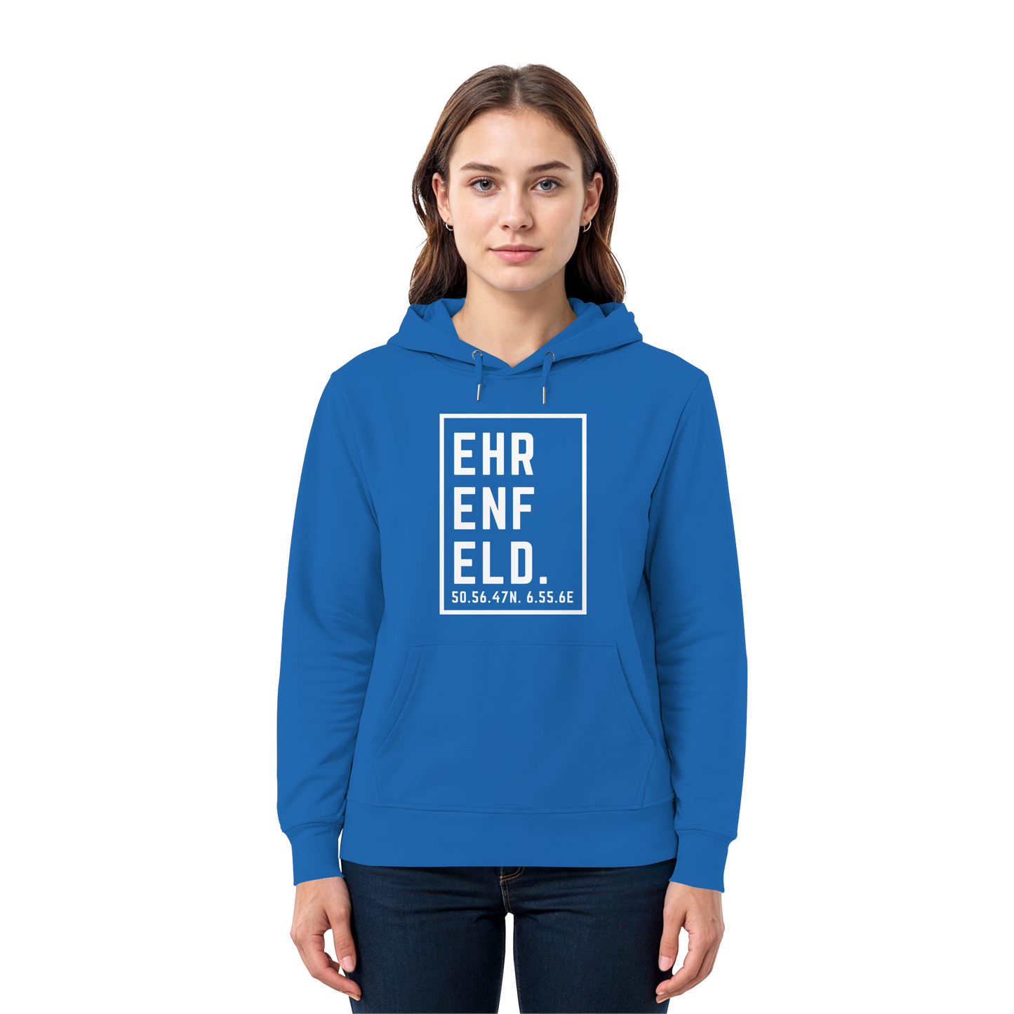 Ehrenfeld Koordinaten (großer Druck auf der Brust) - Premium Unisex Hoodie