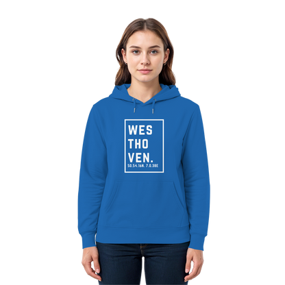 Westhoven Koordinaten (großer Druck auf der Brust) - Premium Unisex Hoodie