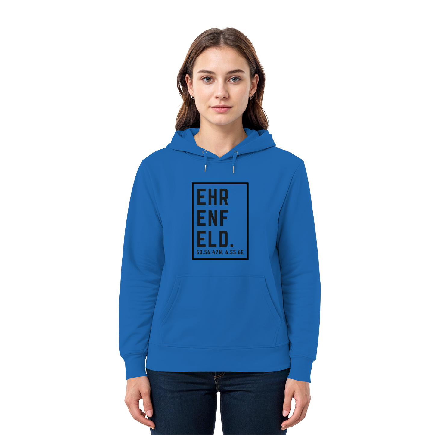 Ehrenfeld Koordinaten (großer Druck auf der Brust) - Premium Unisex Hoodie