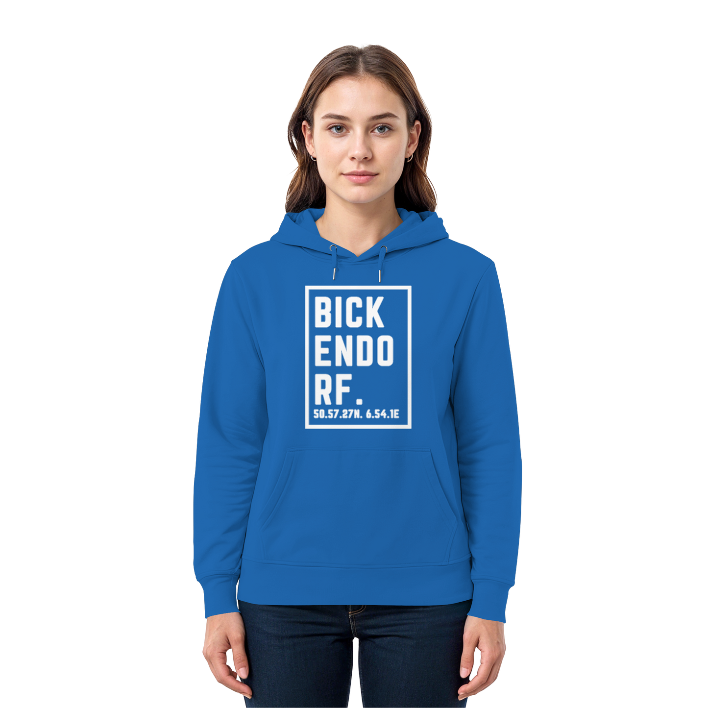 Bickendorf Koordinaten (großer Druck auf der Brust) - Premium Unisex Hoodie