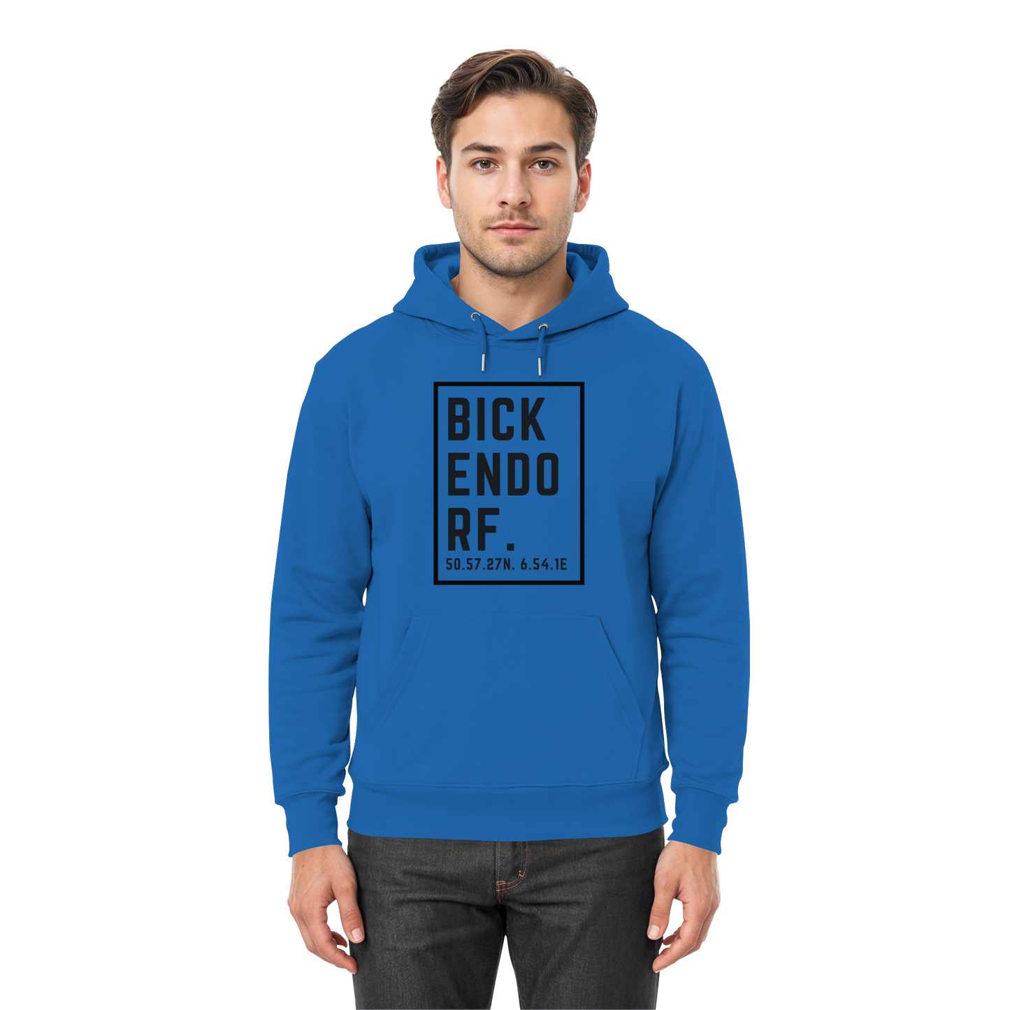 Bickendorf Koordinaten (großer Druck auf der Brust) - Premium Unisex Hoodie