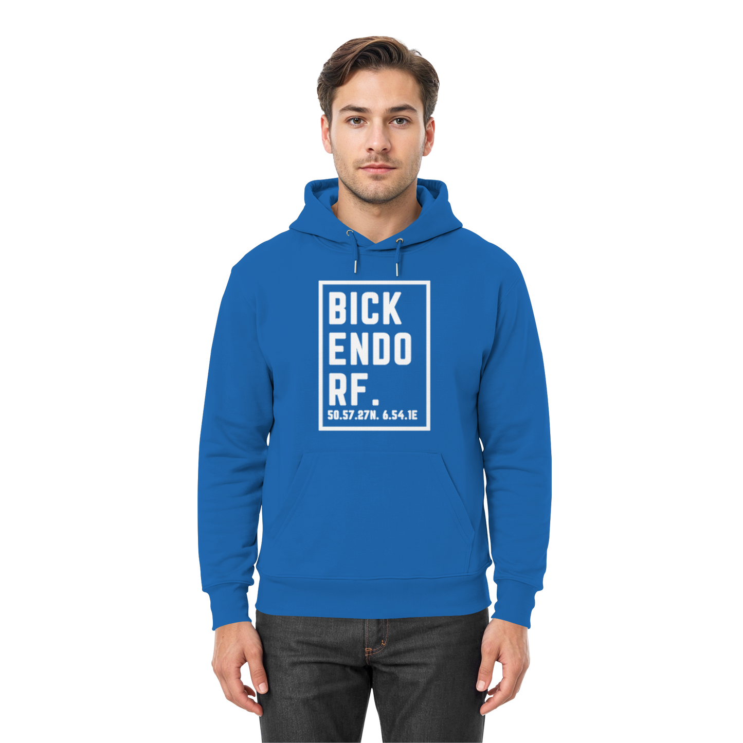 Bickendorf Koordinaten (großer Druck auf der Brust) - Premium Unisex Hoodie