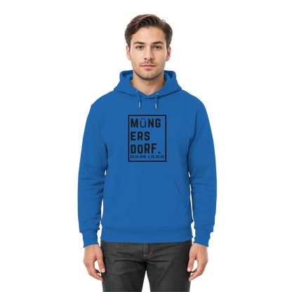 Müngersdorf Koordinaten (großer Druck auf der Brust) - Premium Unisex Hoodie