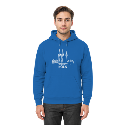 Köln Skyline (großer Druck auf der Brust) - Premium Unisex Hoodie