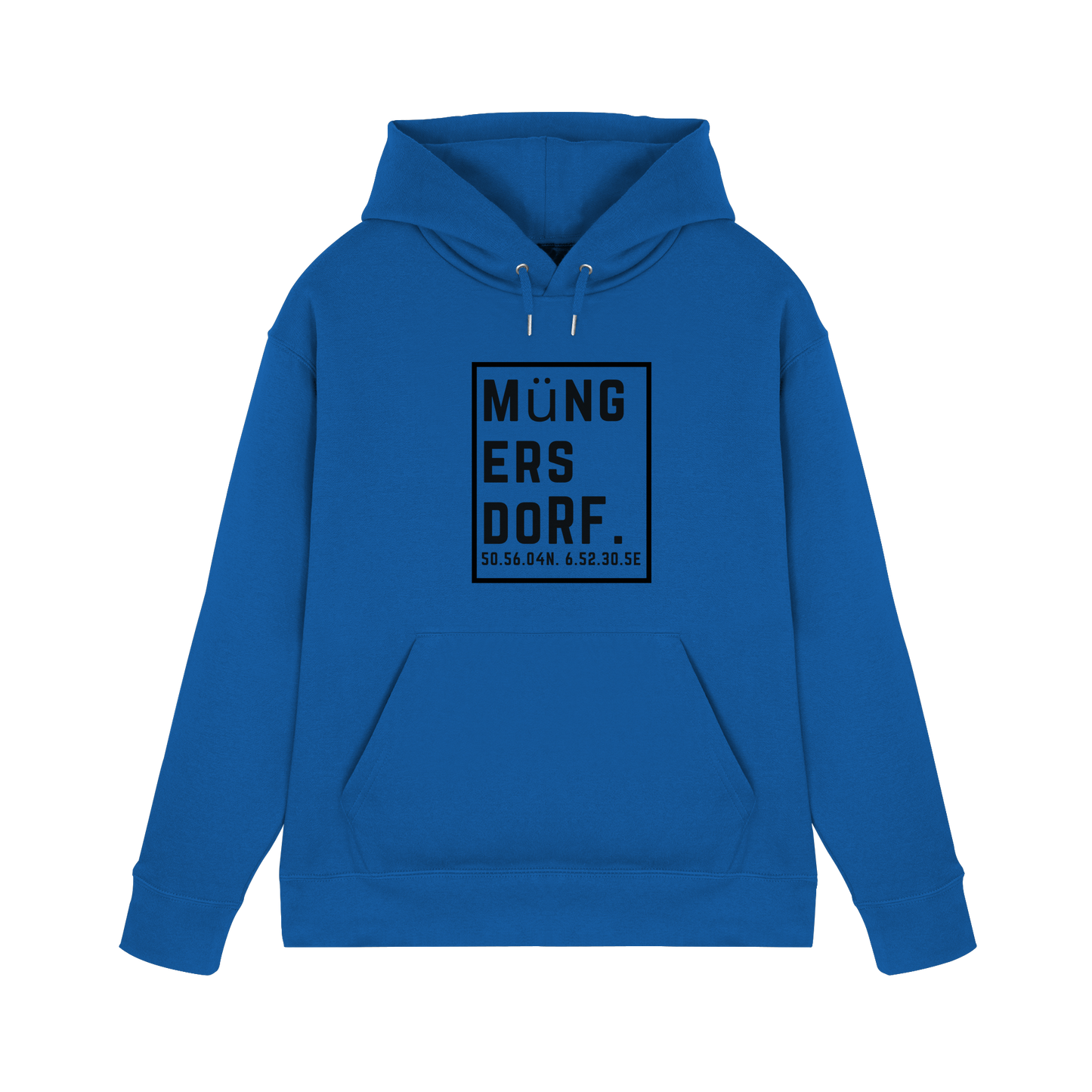 Müngersdorf Koordinaten (großer Druck auf der Brust) - Premium Unisex Hoodie