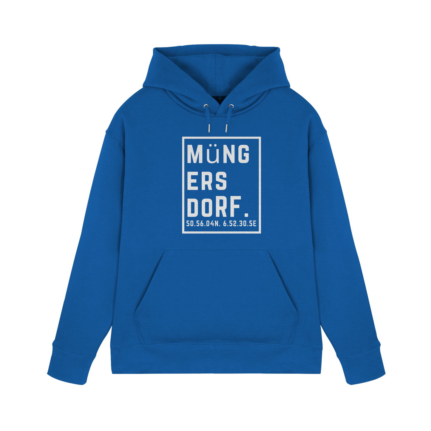 Müngersdorf Koordinaten (großer Druck auf der Brust) - Premium Unisex Hoodie