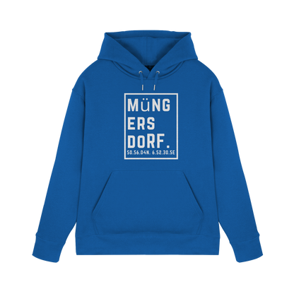 Müngersdorf Koordinaten (großer Druck auf der Brust) - Premium Unisex Hoodie