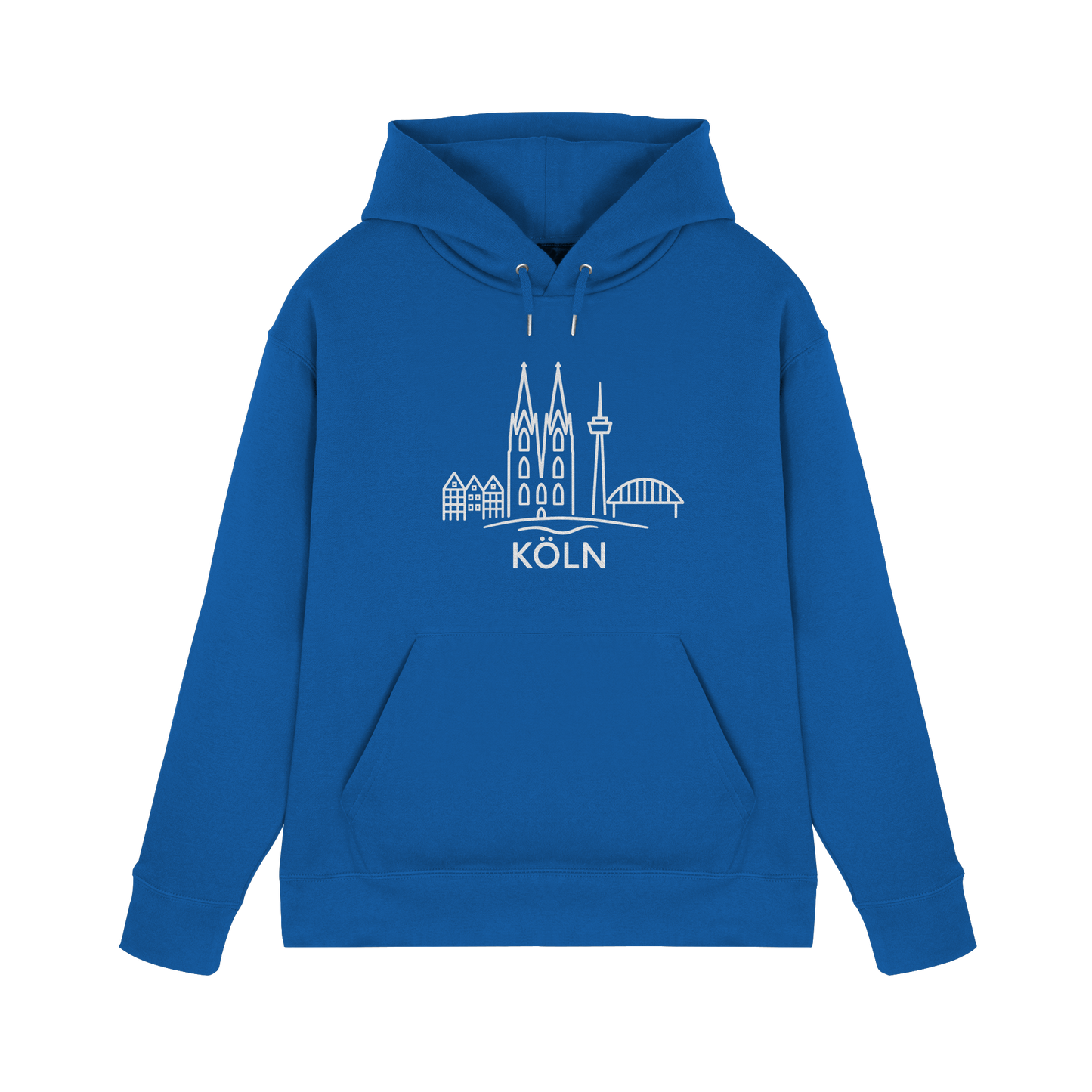 Köln Skyline (großer Druck auf der Brust) - Premium Unisex Hoodie