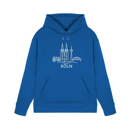 Köln Skyline (großer Druck auf der Brust) - Premium Unisex Hoodie