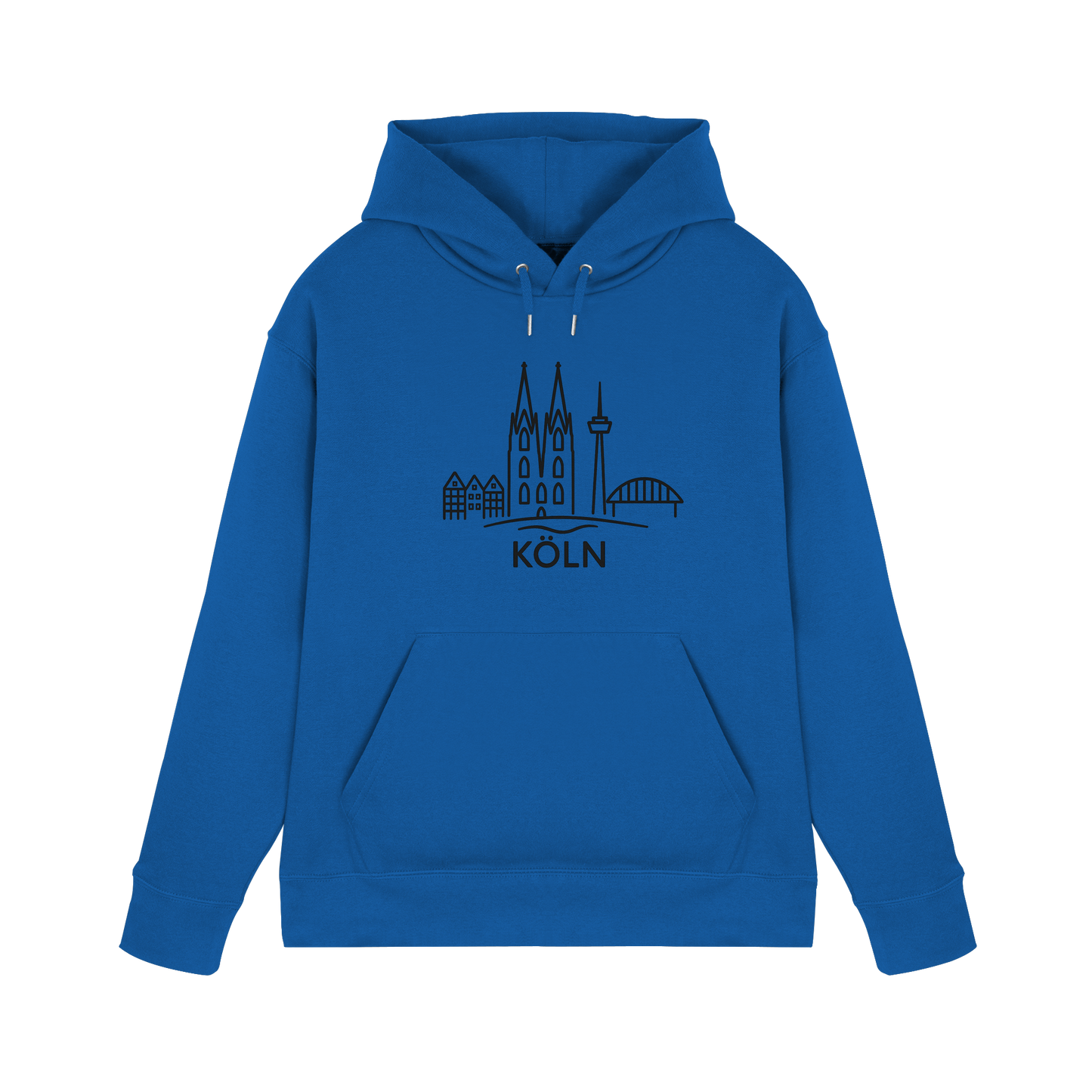 Köln Skyline (großer Druck auf der Brust) - Premium Unisex Hoodie