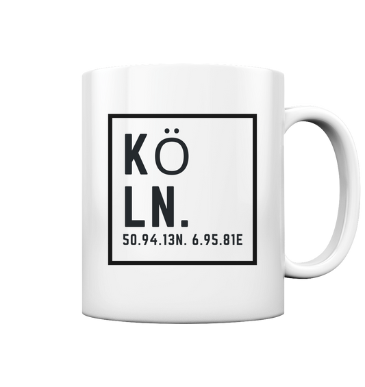 Köln Koordinaten (Druck) - Accessoires - Tasse glossy