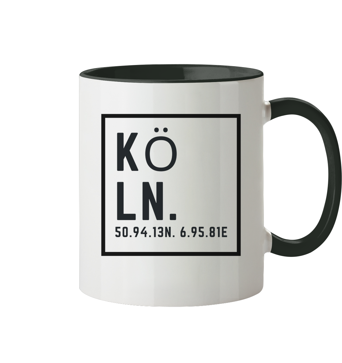 Köln Skyline (Druck) - Tasse zweifarbig