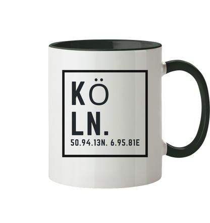 Köln Skyline (Druck) - Tasse zweifarbig