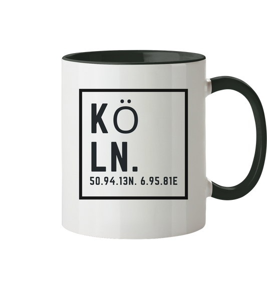Köln Skyline (Druck) - Tasse zweifarbig