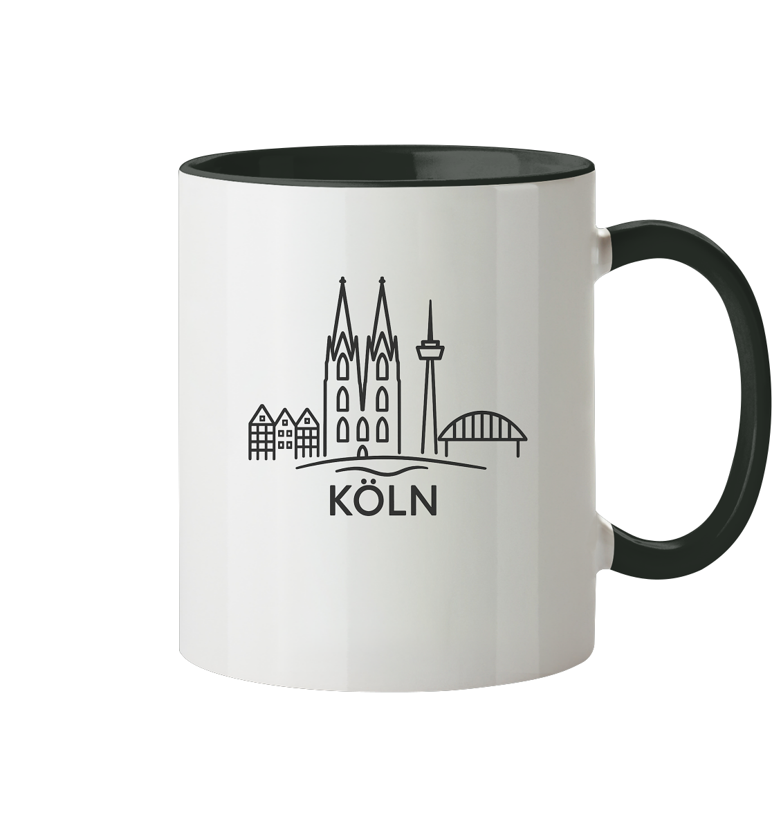 Köln Skyline (Druck) - Accessoires - Tasse zweifarbig