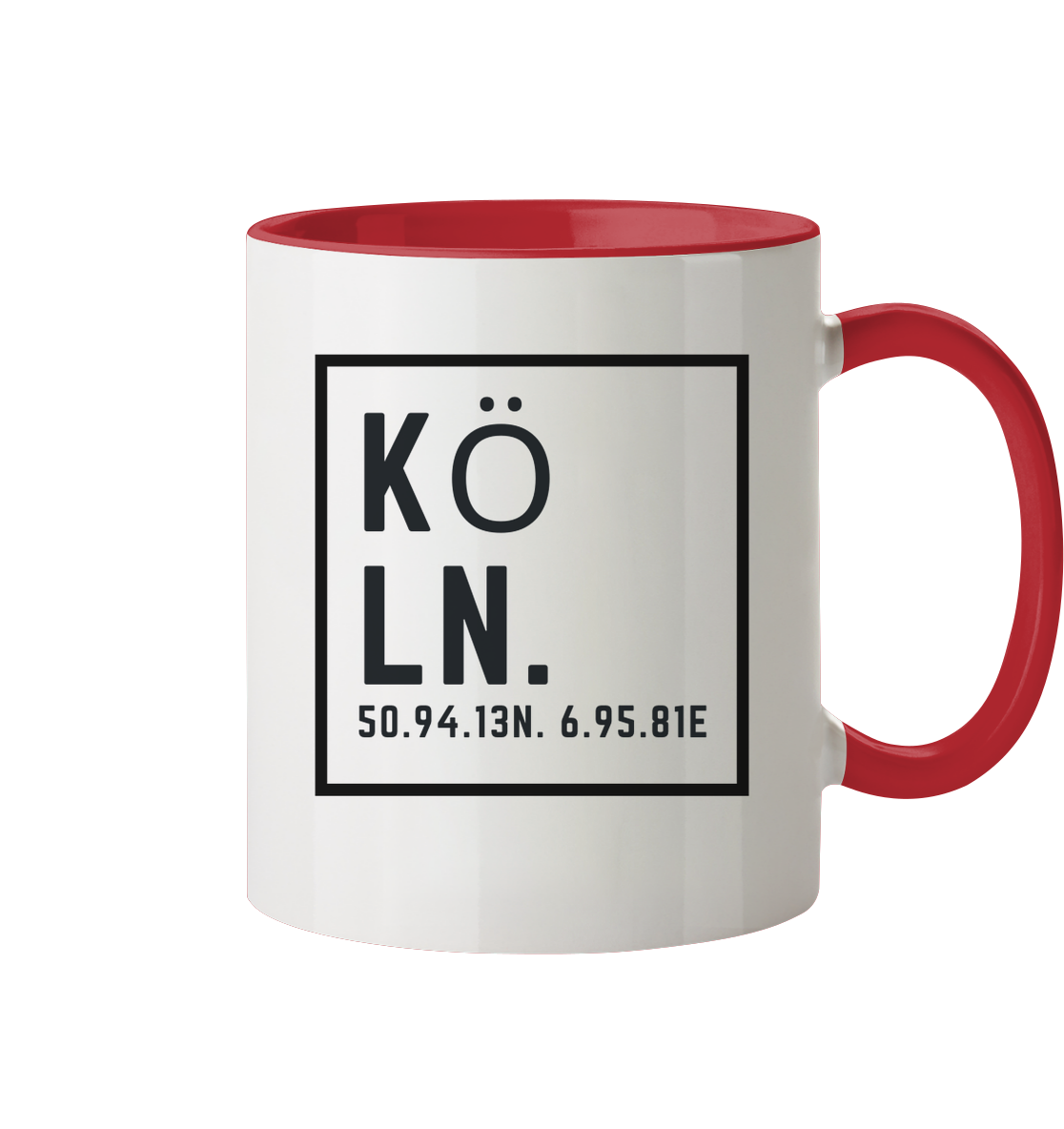 Köln Skyline (Druck) - Tasse zweifarbig