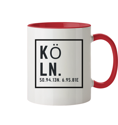 Köln Skyline (Druck) - Tasse zweifarbig