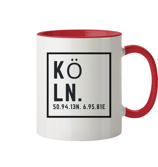 Köln Skyline (Druck) - Tasse zweifarbig