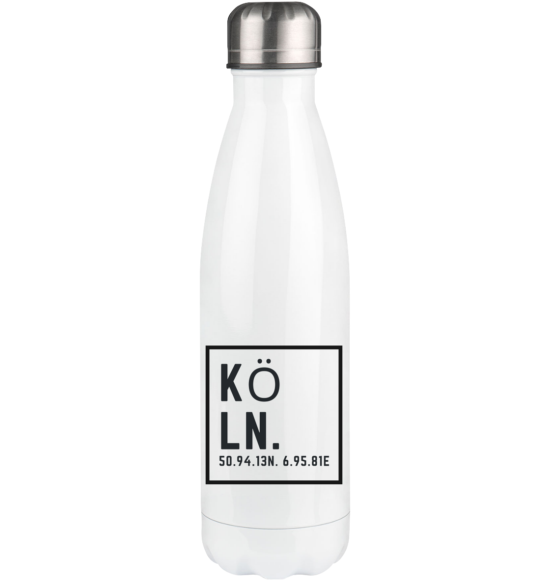 Köln Skyline (Druck) - Thermoflasche 500ml