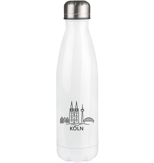 Köln Skyline (Druck) - Thermoflasche 500ml