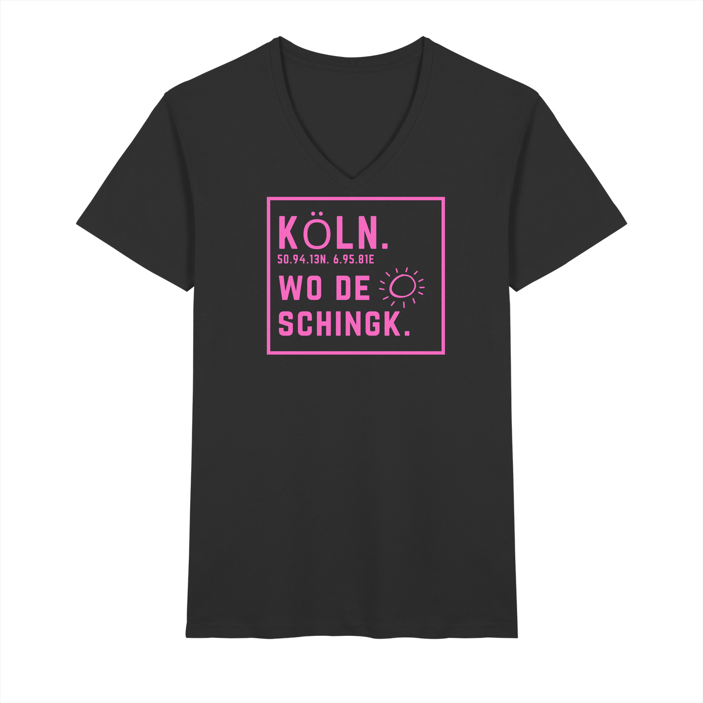 Wo de Sonn schingk - Köln Druck  - V-Neck Shirt
