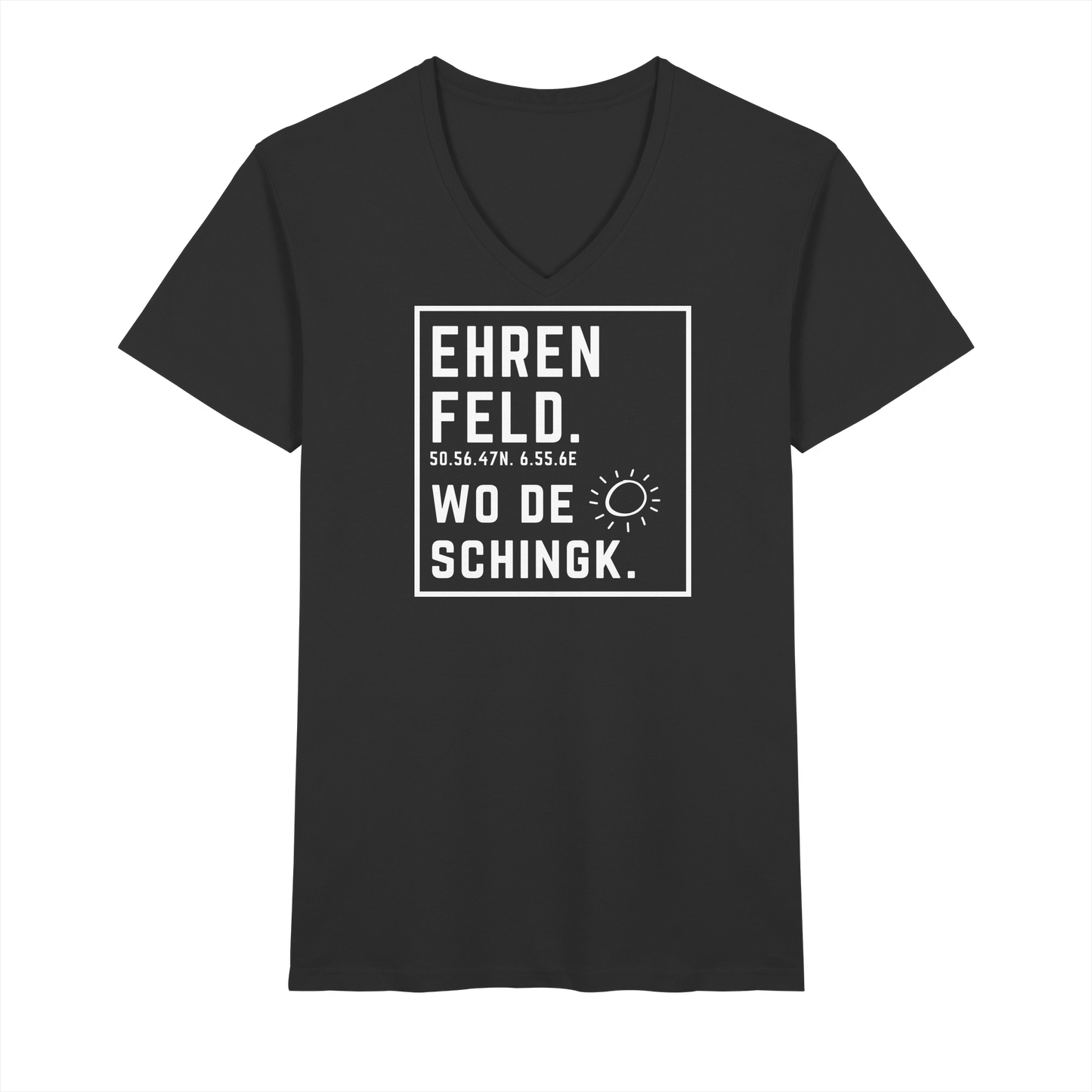 Wo de Sonn schingk - Ehrenfeld Druck - V-Neck Shirt