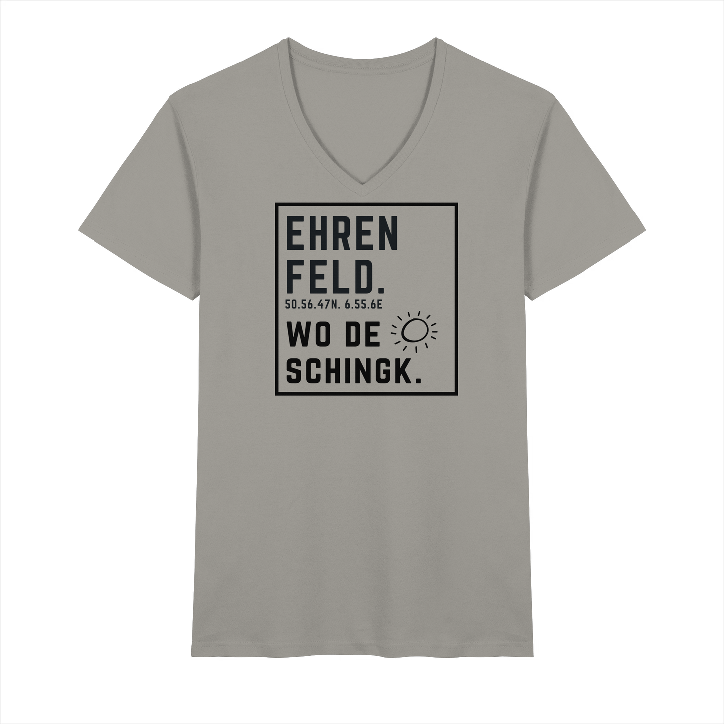 Wo de Sonn schingk - Ehrenfeld Druck  - V-Neck Shirt