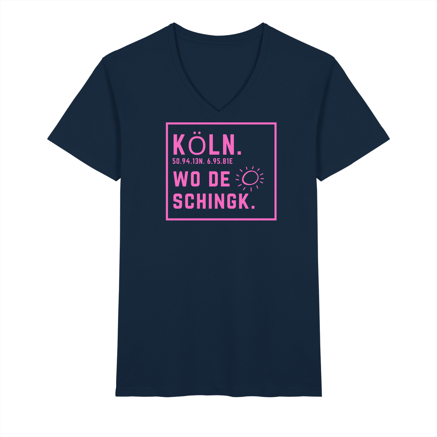 Wo de Sonn schingk - Köln Druck  - V-Neck Shirt