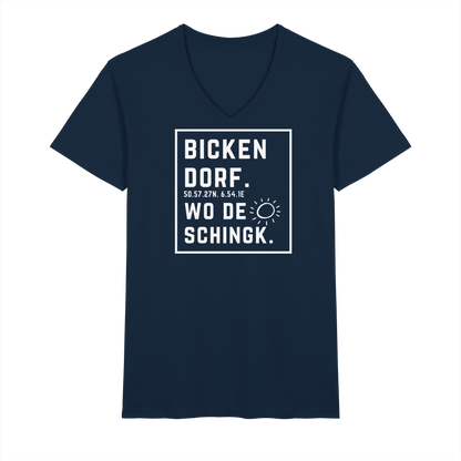 Wo de Sonn schingk - Bickendorf Druck - V-Neck Shirt
