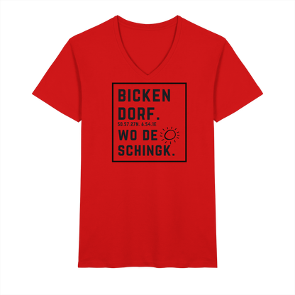 Wo de Sonn schingk - Bickendorf Druck  - V-Neck Shirt
