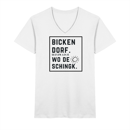 Wo de Sonn schingk - Bickendorf Druck  - V-Neck Shirt