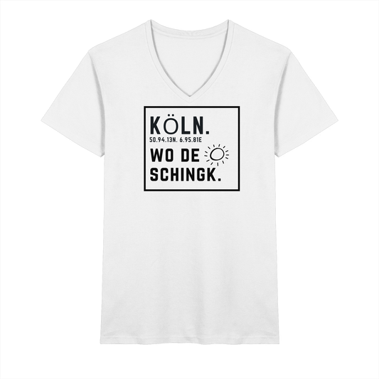 Wo de Sonn schingk - Köln Druck   - V-Neck Shirt