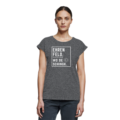 Wo de Sonn schingk - Ehrenfeld Druck - Womens Extended Shoulder T-Shirt