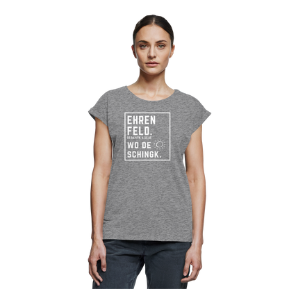 Wo de Sonn schingk - Ehrenfeld Druck - Womens Extended Shoulder T-Shirt